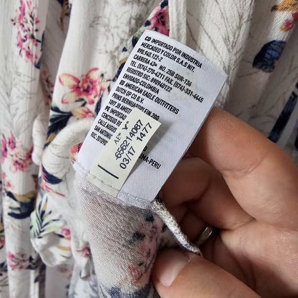 HP🎉 AEO Floral Kimono Romper / Maxi Dress - Size 0 - Picture 12 of 13